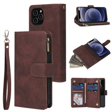 Load image into Gallery viewer, Multifunctional Retro Frosted Horizontal Flip Leather Case with Card Slot &amp; Holder &amp; Zipper Wallet &amp; Photo Frame &amp; Lanyard