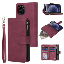 Load image into Gallery viewer, Multifunctional Retro Frosted Horizontal Flip Leather Case with Card Slot &amp; Holder &amp; Zipper Wallet &amp; Photo Frame &amp; Lanyard