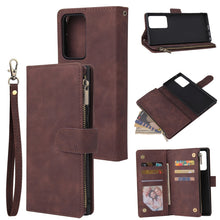 Load image into Gallery viewer, Multifunctional Retro Frosted Horizontal Flip Leather Case with Card Slot &amp; Holder &amp; Zipper Wallet &amp; Photo Frame &amp; Lanyard
