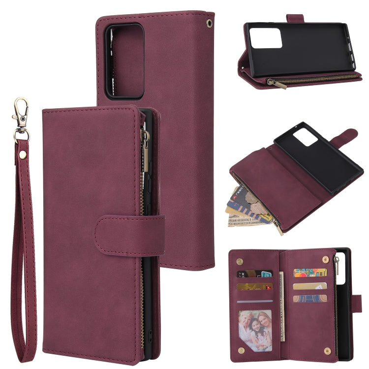 Multifunctional Retro Frosted Horizontal Flip Leather Case with Card Slot & Holder & Zipper Wallet & Photo Frame & Lanyard