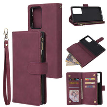 Load image into Gallery viewer, Multifunctional Retro Frosted Horizontal Flip Leather Case with Card Slot &amp; Holder &amp; Zipper Wallet &amp; Photo Frame &amp; Lanyard