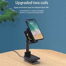 Load image into Gallery viewer, T6 2 in 1 Portable Folding Stand Wireless Charging, Only Bracket, Single Charge, Double Charge