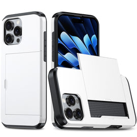 Shockproof Armor Phone Case with Card Slot, For iPhone 16 Pro Max, For iPhone 16 Pro, For iPhone 16 Plus, For iPhone 16