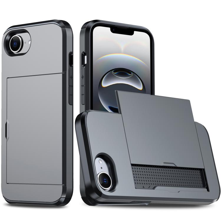 Shockproof Armor Phone Case with Card Slot, For iPhone 18, For iPhone 18 Pro, For iPhone 18 Pro Max, For iPhone 17e / 16e