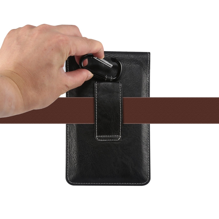 Elephant Texture Men Leisure Simple Universal Mobile Phone Waist Pack Leather Case with Card Slot, Suitable for 6.7-6.9 inch Smartphones, For iPhone 12 Pro Max