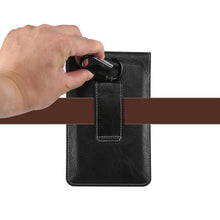 Load image into Gallery viewer, Elephant Texture Men Leisure Simple Universal Mobile Phone Waist Pack Leather Case with Card Slot, Suitable for 6.7-6.9 inch Smartphones, For iPhone 12 Pro Max