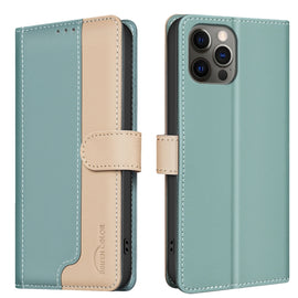 Color Matching RFID Anti-theft Leather Phone Case, For iPhone 15 Pro Max, For iPhone 15 Pro, For iPhone 15 Plus / 14 Plus, For iPhone 15, For iPhone 14 / 13, For iPhone 14 Pro, For iPhone 14 Pro Max, For iPhone SE 2022 / SE 2020 / 8 / 7                ...
