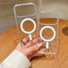 Load image into Gallery viewer, Large Hole Camera MagSafe Magnetic Clear Acrylic TPU Case, For iPhone 17 Pro Max, For iPhone 17 Pro, For iPhone 17, For iPhone 16 Pro Max, For iPhone 16 Pro, For iPhone 16 Plus, For iPhone 16