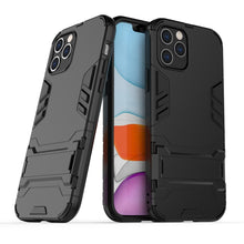 Load image into Gallery viewer, PC + TPU Shockproof Protective Case with Invisible Holder, For iPhone 12 / 12 Pro, For iPhone 12 mini, For OPPO Realme C11, For Vivo X50 Pro+, For Samsung Galaxy M01