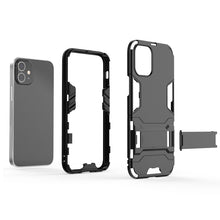 Load image into Gallery viewer, PC + TPU Shockproof Protective Case with Invisible Holder, For iPhone 12 / 12 Pro, For iPhone 12 mini, For OPPO Realme C11, For Vivo X50 Pro+, For Samsung Galaxy M01
