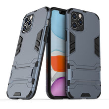 Load image into Gallery viewer, PC + TPU Shockproof Protective Case with Invisible Holder, For iPhone 12 / 12 Pro, For iPhone 12 mini, For OPPO Realme C11, For Vivo X50 Pro+, For Samsung Galaxy M01