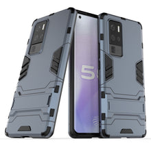 Load image into Gallery viewer, PC + TPU Shockproof Protective Case with Invisible Holder, For iPhone 12 / 12 Pro, For iPhone 12 mini, For OPPO Realme C11, For Vivo X50 Pro+, For Samsung Galaxy M01