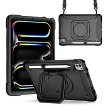 Load image into Gallery viewer, Handle Grip Holder Silicone Hybrid PC Tablet Case with Strap, For iPad Pro 11 2025 / 2024, For iPad Air 11 2026 / 2025 / 2024