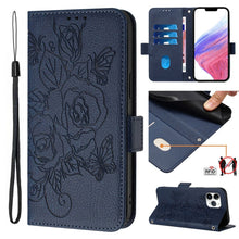 Load image into Gallery viewer, Embossed Rose RFID Anti-theft Leather Phone Case, For iPhone 11 Pro Max, For iPhone 11, For iPhone 11 Pro, For iPhone XS / X, For iPhone XR, For iPhone XS Max, For iPhone 8 Plus / 7 Plus
