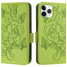 Load image into Gallery viewer, Embossed Rose RFID Anti-theft Leather Phone Case, For iPhone 11 Pro Max, For iPhone 11, For iPhone 11 Pro, For iPhone XS / X, For iPhone XR, For iPhone XS Max, For iPhone 8 Plus / 7 Plus