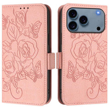 Load image into Gallery viewer, Embossed Rose RFID Anti-theft Leather Phone Case, For iPhone 18 Pro / 17 Pro, For iPhone 18 Pro Max / 17 Pro Max, For iPhone 17, For iPhone Air, For iPhone SE 2024, For iPhone 16 Pro Max, For iPhone 16 Pro, For iPhone 16 Plus