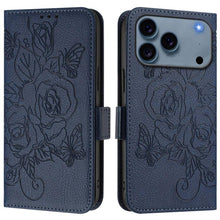 Load image into Gallery viewer, Embossed Rose RFID Anti-theft Leather Phone Case, For iPhone 18 Pro / 17 Pro, For iPhone 18 Pro Max / 17 Pro Max, For iPhone 17, For iPhone Air, For iPhone SE 2024, For iPhone 16 Pro Max, For iPhone 16 Pro, For iPhone 16 Plus