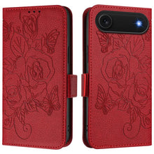 Load image into Gallery viewer, Embossed Rose RFID Anti-theft Leather Phone Case, For iPhone 17 Pro Max, For iPhone 17 Pro, For iPhone 17, For iPhone Air, For iPhone SE 2024, For iPhone 16 Pro Max, For iPhone 16 Pro, For iPhone 16 Plus
