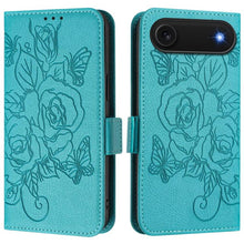 Load image into Gallery viewer, Embossed Rose RFID Anti-theft Leather Phone Case, For iPhone 17 Pro Max, For iPhone 17 Pro, For iPhone 17, For iPhone Air, For iPhone SE 2024, For iPhone 16 Pro Max, For iPhone 16 Pro, For iPhone 16 Plus