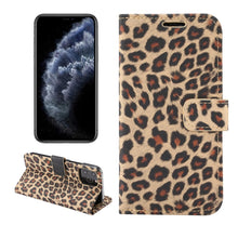 Load image into Gallery viewer, Leopard Print Pattern Horizontal Flip Leather Case with Card Slot and Holder, For iPhone 12 mini, For iPhone 12 / 12 Pro, For iPhone 12 Pro Max