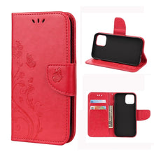 Load image into Gallery viewer, Butterfly Flower Pattern Horizontal Flip Leather Case with Holder &amp; Card Slots &amp; Wallet, For iPhone 12 mini, For iPhone 12 / 12 Pro, For iPhone 12 Pro Max