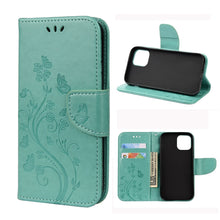 Load image into Gallery viewer, Butterfly Flower Pattern Horizontal Flip Leather Case with Holder &amp; Card Slots &amp; Wallet, For iPhone 12 mini, For iPhone 12 / 12 Pro, For iPhone 12 Pro Max