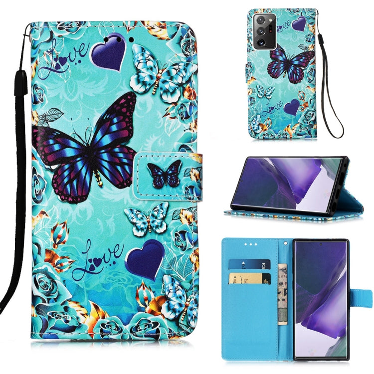 Colored Drawing Pattern Plain Weave Horizontal Flip Leather Case with Holder & Card Slot & Wallet & Lanyard