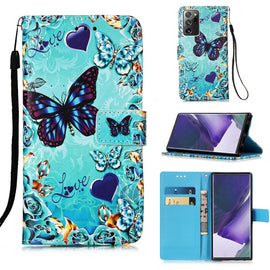 Colored Drawing Pattern Plain Weave Horizontal Flip Leather Case with Holder & Card Slot & Wallet & Lanyard