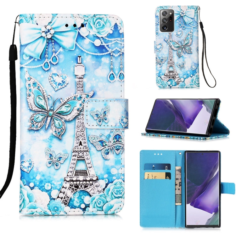 Colored Drawing Pattern Plain Weave Horizontal Flip Leather Case with Holder & Card Slot & Wallet & Lanyard