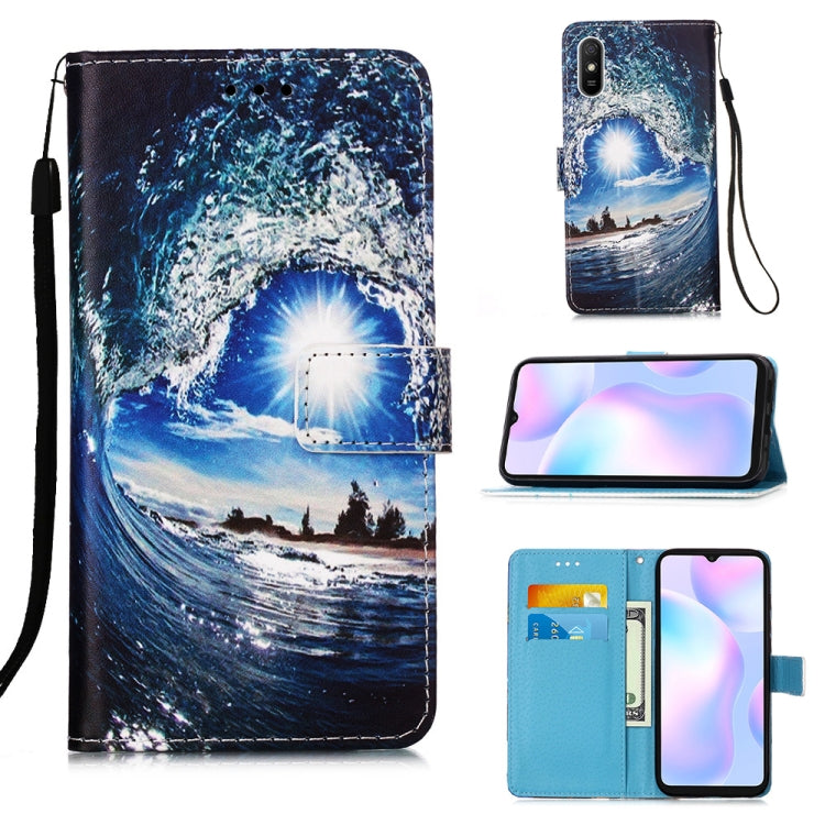 Colored Drawing Pattern Plain Weave Horizontal Flip Leather Case with Holder & Card Slot & Wallet & Lanyard