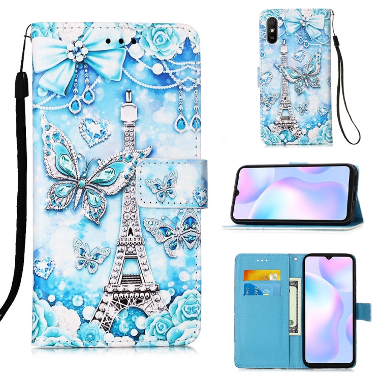 Colored Drawing Pattern Plain Weave Horizontal Flip Leather Case with Holder & Card Slot & Wallet & Lanyard