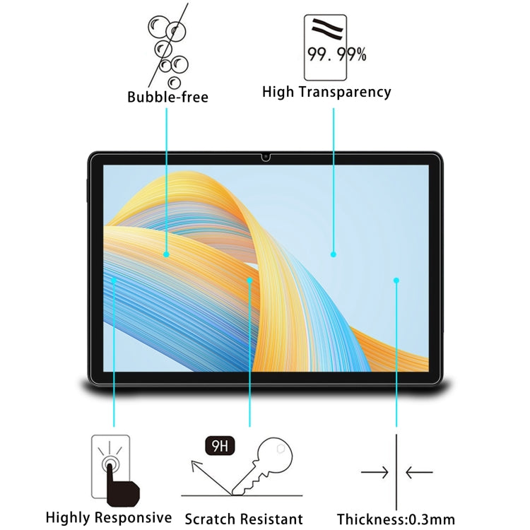 2pcs 9H 0.3mm Explosion-proof Tempered Glass Film, For HiGrace A6H 11, For HiGrace C107 10.1, For HiGrace C9+ 11, For HiGrace Kids Tablet 7, For HiGrace A7L 11, For HiGrace G9 11.5, For Higrace C12 10.4