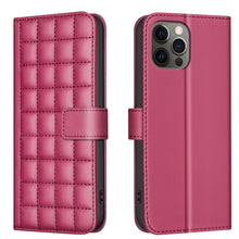 Load image into Gallery viewer, Square Texture Leather Phone Case, For iPhone 12 / 12 Pro, For iPhone 12 Pro Max, For iPhone 11 Pro Max, For iPhone 11, For iPhone 11 Pro, For iPhone XR, For iPhone XS Max, For iPhone 8 Plus / 7 Plus