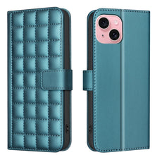 Load image into Gallery viewer, Square Texture Leather Phone Case, For iPhone 15 Plus / 14 Plus, For iPhone 15, For iPhone 14 / 13, For iPhone 14 Pro, For iPhone 14 Pro Max, For iPhone SE 2022 / SE 2020 / 8 / 7, For iPhone 13 Pro Max, For iPhone 13 Pro