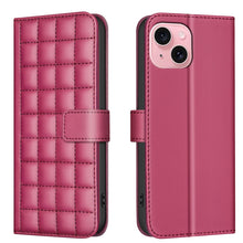 Load image into Gallery viewer, Square Texture Leather Phone Case, For iPhone 15 Plus / 14 Plus, For iPhone 15, For iPhone 14 / 13, For iPhone 14 Pro, For iPhone 14 Pro Max, For iPhone SE 2022 / SE 2020 / 8 / 7, For iPhone 13 Pro Max, For iPhone 13 Pro