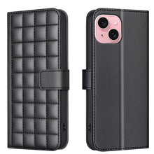 Load image into Gallery viewer, Square Texture Leather Phone Case, For iPhone 15 Plus / 14 Plus, For iPhone 15, For iPhone 14 / 13, For iPhone 14 Pro, For iPhone 14 Pro Max, For iPhone SE 2022 / SE 2020 / 8 / 7, For iPhone 13 Pro Max, For iPhone 13 Pro