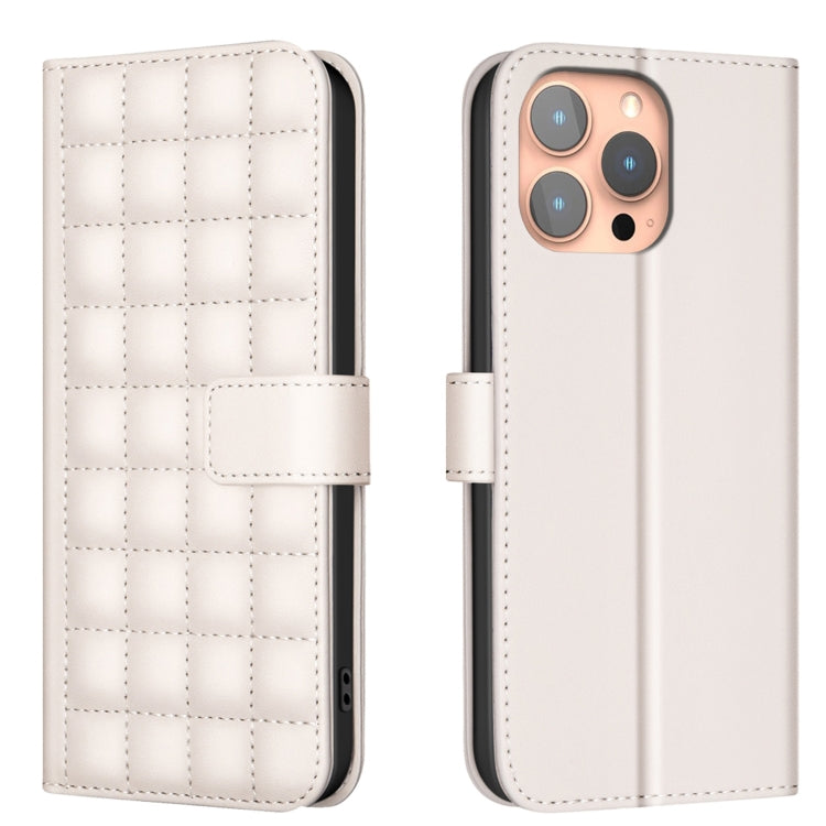 Square Texture Leather Phone Case, For iPhone 17e / 16e, For iPhone 17 Pro Max, For iPhone 16 Pro Max, For iPhone 16 Pro, For iPhone 16 Plus, For iPhone 16, For iPhone 15 Pro Max, For iPhone 15 Pro
