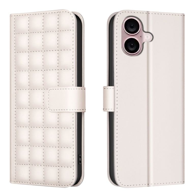 Square Texture Leather Phone Case, For iPhone 17e / 16e, For iPhone 17 Pro Max, For iPhone 16 Pro Max, For iPhone 16 Pro, For iPhone 16 Plus, For iPhone 16, For iPhone 15 Pro Max, For iPhone 15 Pro
