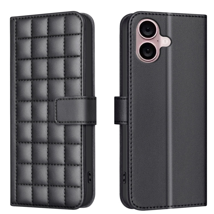 Square Texture Leather Phone Case, For iPhone 17e / 16e, For iPhone 17 Pro Max, For iPhone 16 Pro Max, For iPhone 16 Pro, For iPhone 16 Plus, For iPhone 16, For iPhone 15 Pro Max, For iPhone 15 Pro
