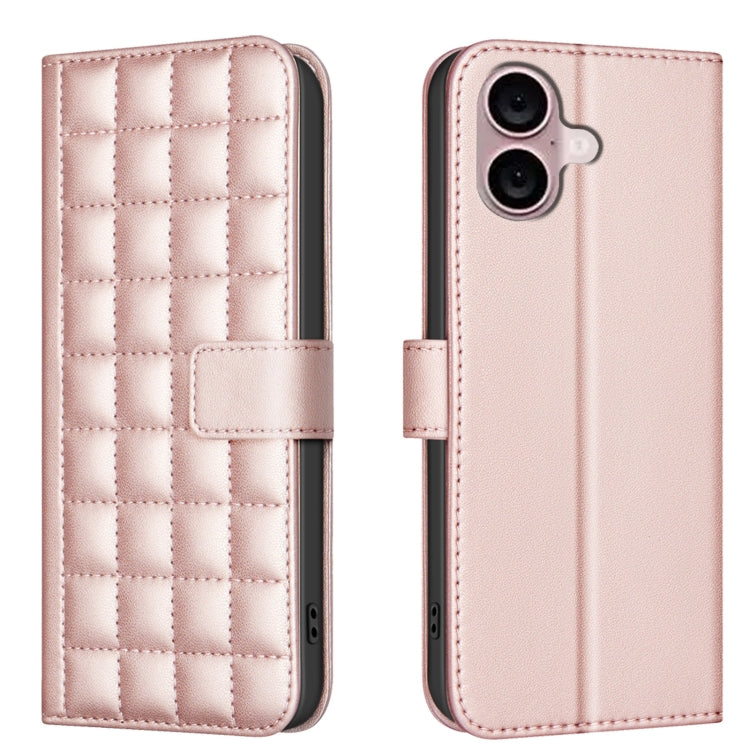 Square Texture Leather Phone Case, For iPhone 17e / 16e, For iPhone 17 Pro Max, For iPhone 16 Pro Max, For iPhone 16 Pro, For iPhone 16 Plus, For iPhone 16, For iPhone 15 Pro Max, For iPhone 15 Pro