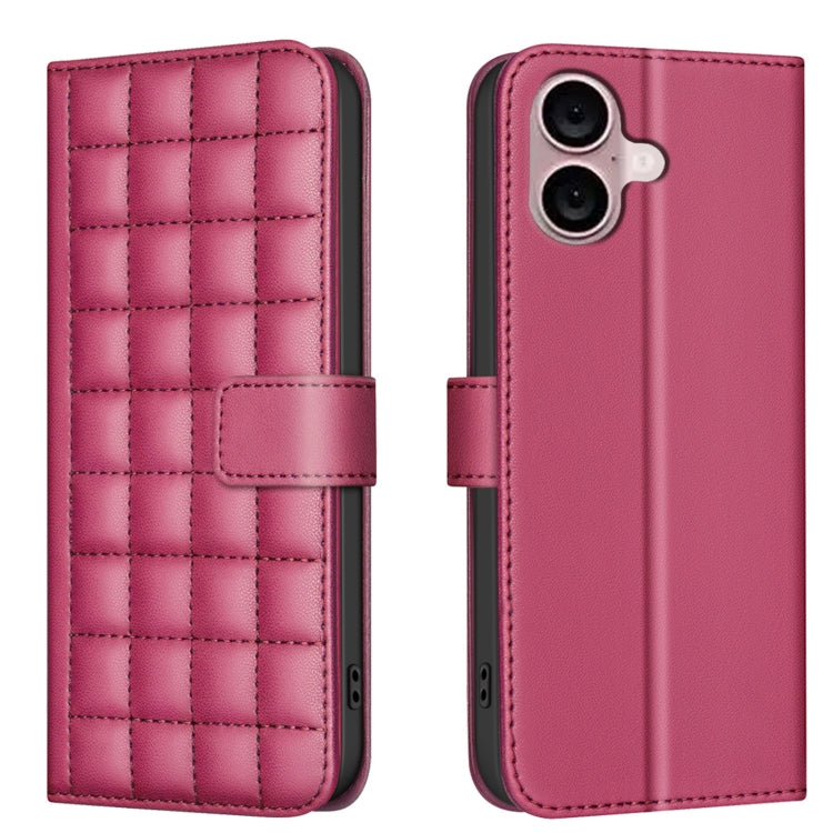 Square Texture Leather Phone Case, For iPhone 17e / 16e, For iPhone 17 Pro Max, For iPhone 16 Pro Max, For iPhone 16 Pro, For iPhone 16 Plus, For iPhone 16, For iPhone 15 Pro Max, For iPhone 15 Pro