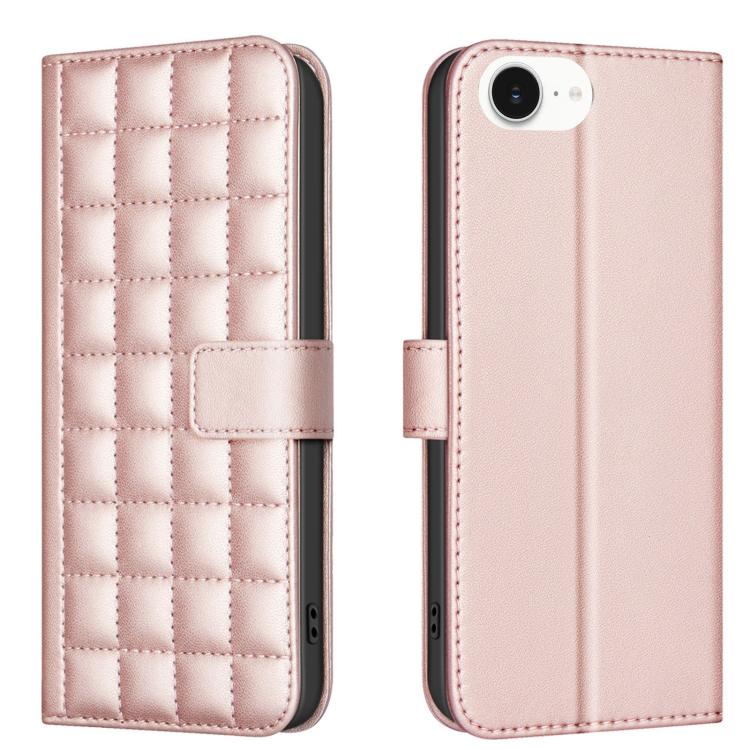 Square Texture Leather Phone Case, For iPhone 17e / 16e, For iPhone 17 Pro Max, For iPhone 16 Pro Max, For iPhone 16 Pro, For iPhone 16 Plus, For iPhone 16, For iPhone 15 Pro Max, For iPhone 15 Pro