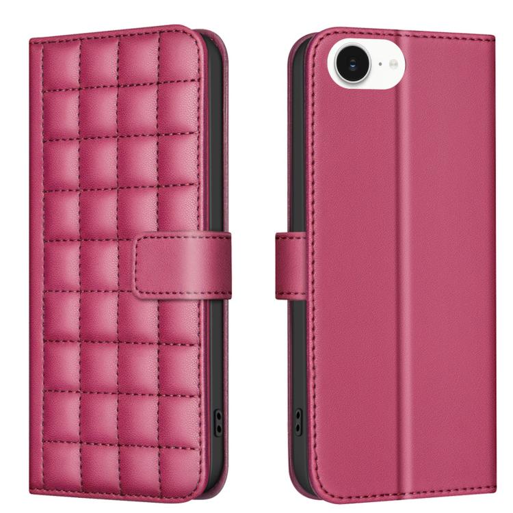 Square Texture Leather Phone Case, For iPhone 17e / 16e, For iPhone 17 Pro Max, For iPhone 16 Pro Max, For iPhone 16 Pro, For iPhone 16 Plus, For iPhone 16, For iPhone 15 Pro Max, For iPhone 15 Pro