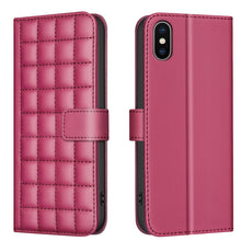 Load image into Gallery viewer, Square Texture Leather Phone Case, For iPhone 12 / 12 Pro, For iPhone 12 Pro Max, For iPhone 11 Pro Max, For iPhone 11, For iPhone 11 Pro, For iPhone XR, For iPhone XS Max, For iPhone 8 Plus / 7 Plus