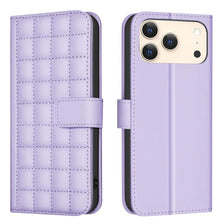 Load image into Gallery viewer, Square Texture Leather Phone Case, For iPhone 17e / 16e, For iPhone 17 Pro Max, For iPhone 16 Pro Max, For iPhone 16 Pro, For iPhone 16 Plus, For iPhone 16, For iPhone 15 Pro Max, For iPhone 15 Pro