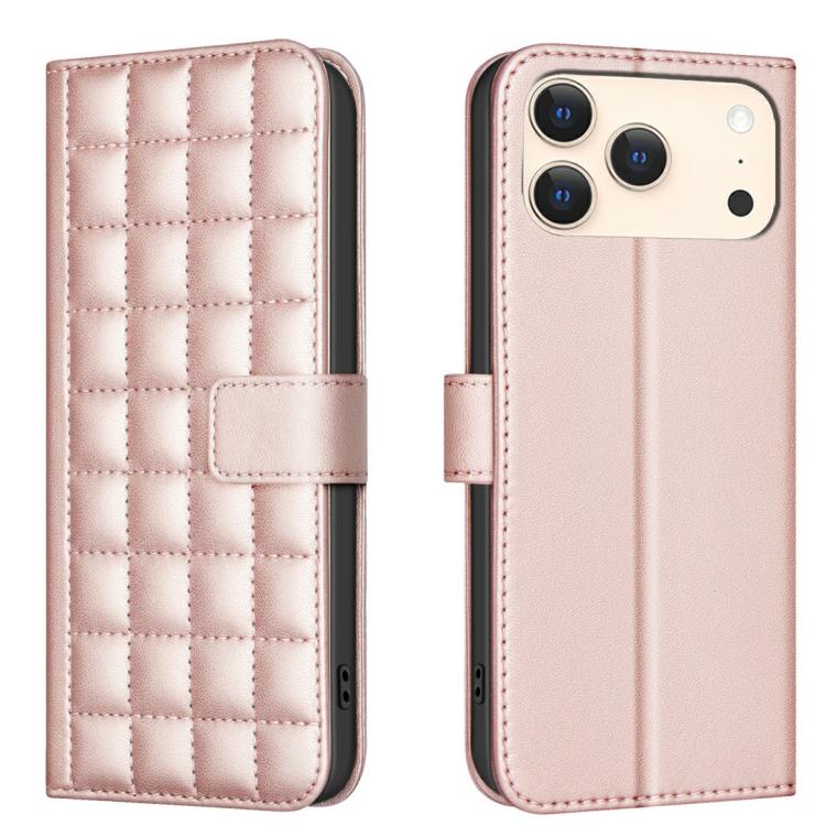 Square Texture Leather Phone Case, For iPhone 17e / 16e, For iPhone 17 Pro Max, For iPhone 16 Pro Max, For iPhone 16 Pro, For iPhone 16 Plus, For iPhone 16, For iPhone 15 Pro Max, For iPhone 15 Pro