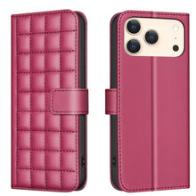 Load image into Gallery viewer, Square Texture Leather Phone Case, For iPhone 17e / 16e, For iPhone 17 Pro Max, For iPhone 16 Pro Max, For iPhone 16 Pro, For iPhone 16 Plus, For iPhone 16, For iPhone 15 Pro Max, For iPhone 15 Pro