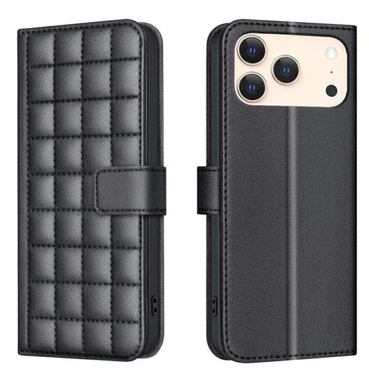 Square Texture Leather Phone Case, For iPhone 17e / 16e, For iPhone 17 Pro Max, For iPhone 16 Pro Max, For iPhone 16 Pro, For iPhone 16 Plus, For iPhone 16, For iPhone 15 Pro Max, For iPhone 15 Pro