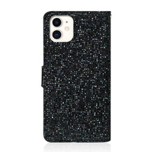 Load image into Gallery viewer, Glitter Powder Horizontal Flip Leather Case with Card Slots &amp; Holder &amp; Lanyard, For iPhone 12 mini, For iPhone 12 / 12 Pro, For iPhone 12 Pro Max