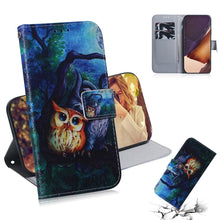 Load image into Gallery viewer, Coloured Drawing Horizontal Flip Leather Case, with Holder &amp; Card Slots &amp; Wallet